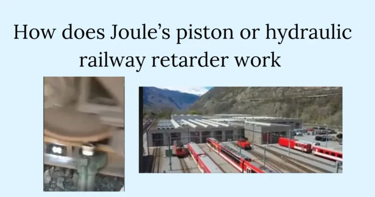 How does Joule’s piston or hydraulic  railway retarders work